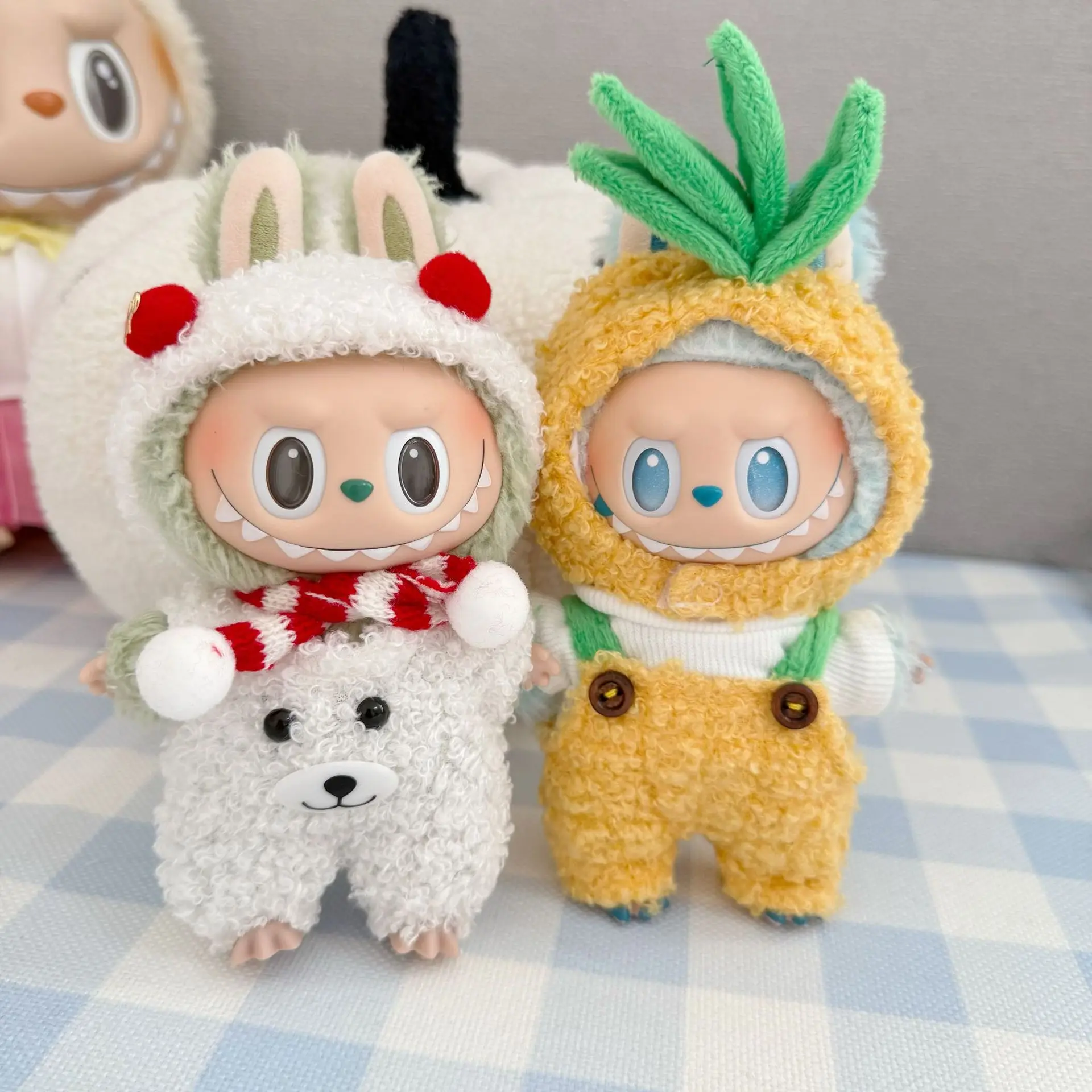 

Clothes For Labubu Cute Polar Bear And Pineapple Shaped Plush Outfit Set With Scarf For 15/17cm Labubu Dolls 1st/-3rd Gen