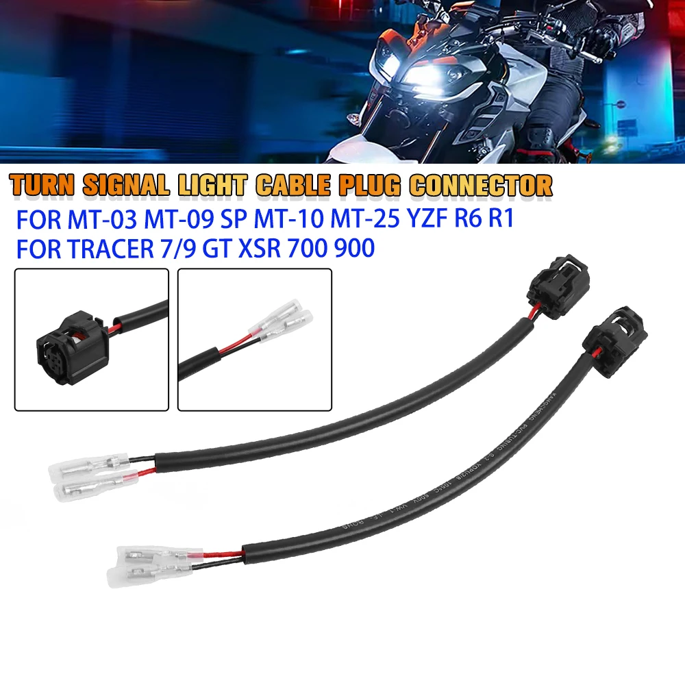 For Yamaha MT 03 09 10 YZF R1 R6 Turn Signal Wire Adapter Indicator Connectors Blinker Cable Plug Harness Interface Accessories