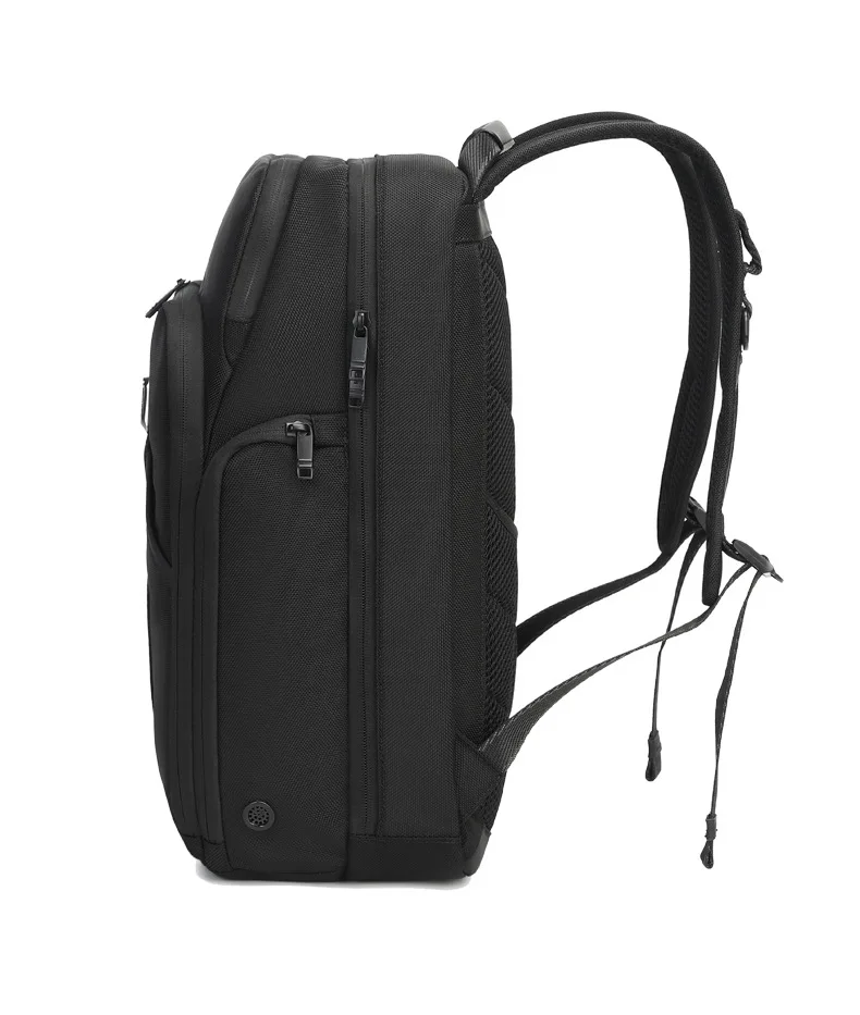Urban Outdoor Backpack for Men - Streamlined Black Design with Multi-Compartment Storage for Travel & Tools 2325006