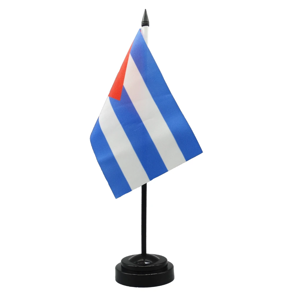 Cuba Desk Flag 4x6inch Conference Negotiation Flag Product Display Office Top Desk Ornaments Flags