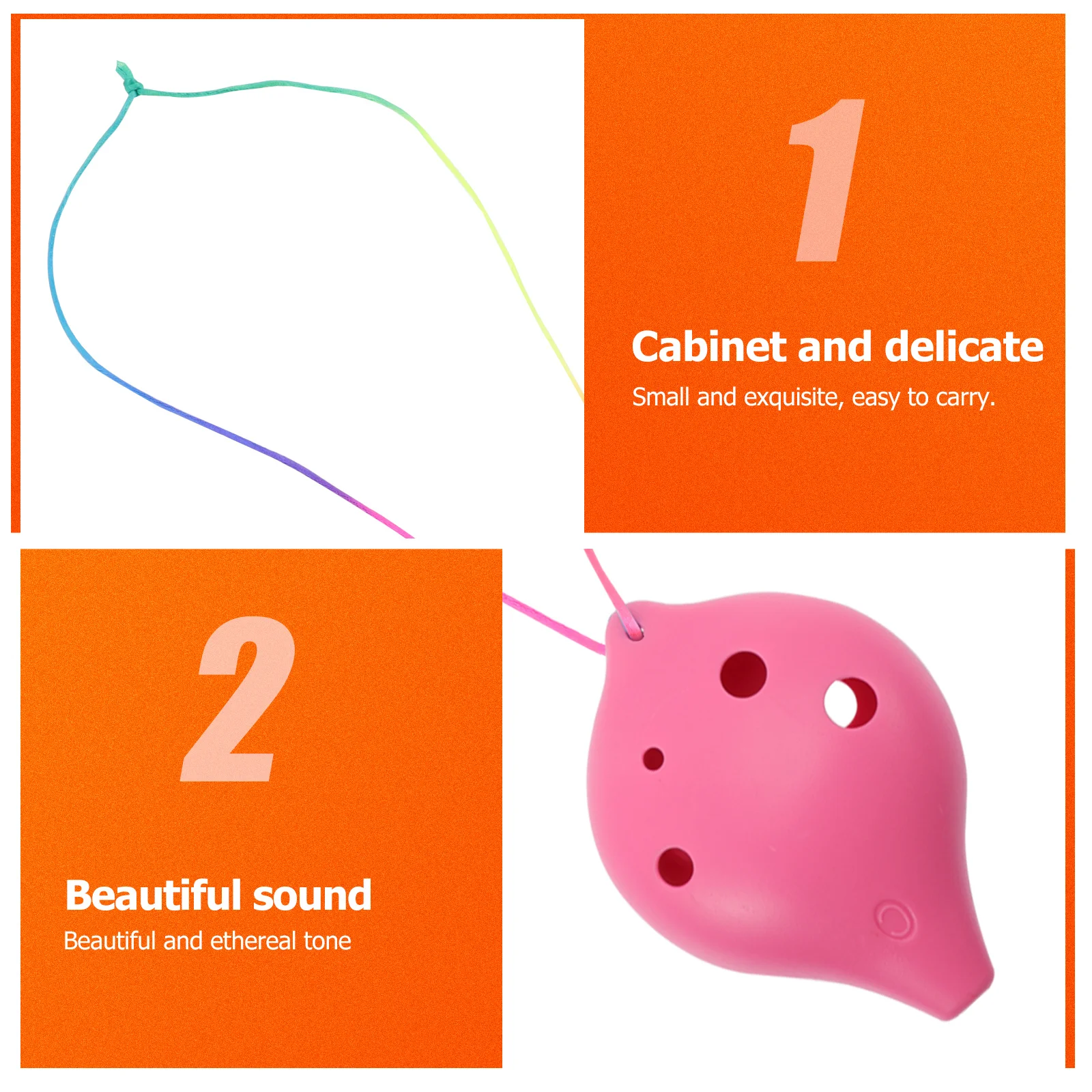 

Portable 6-Hole Plastic Alto Ocarina Beginner Practice Mini Ocarina Wind Musical Instrument Beginner Practice Wind Instrument