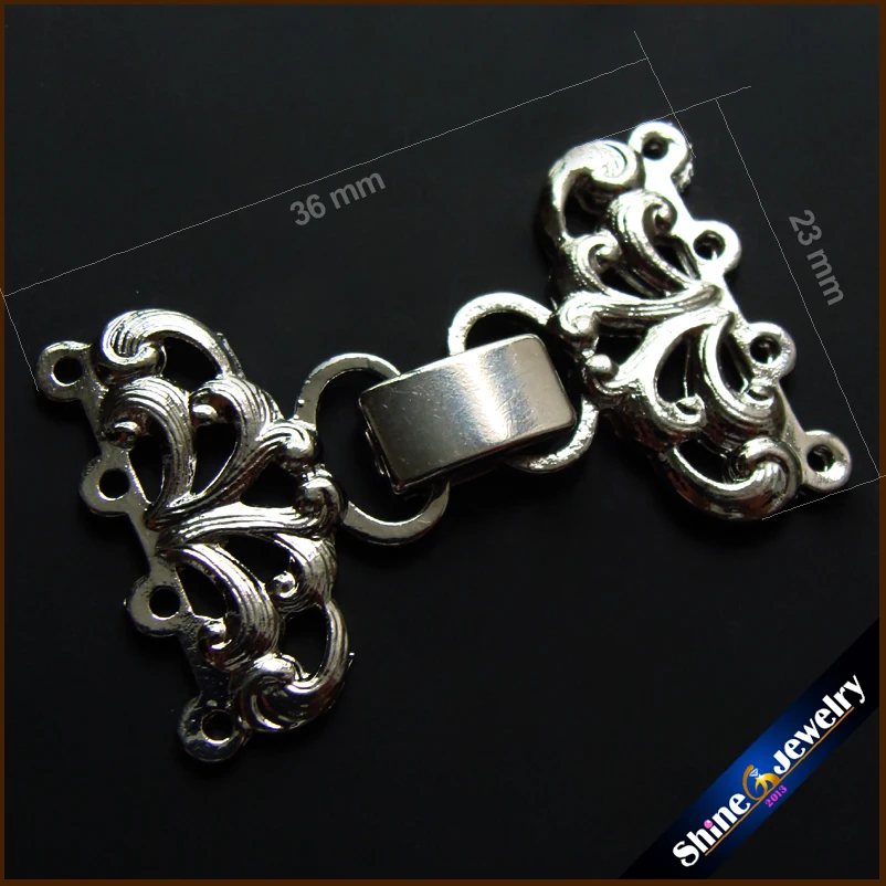 Wholesale Jewelry Findings & Components Vintage Clasps Flower Filigree Metal Copper Diy Pearl Beads Necklace Toggle Connector