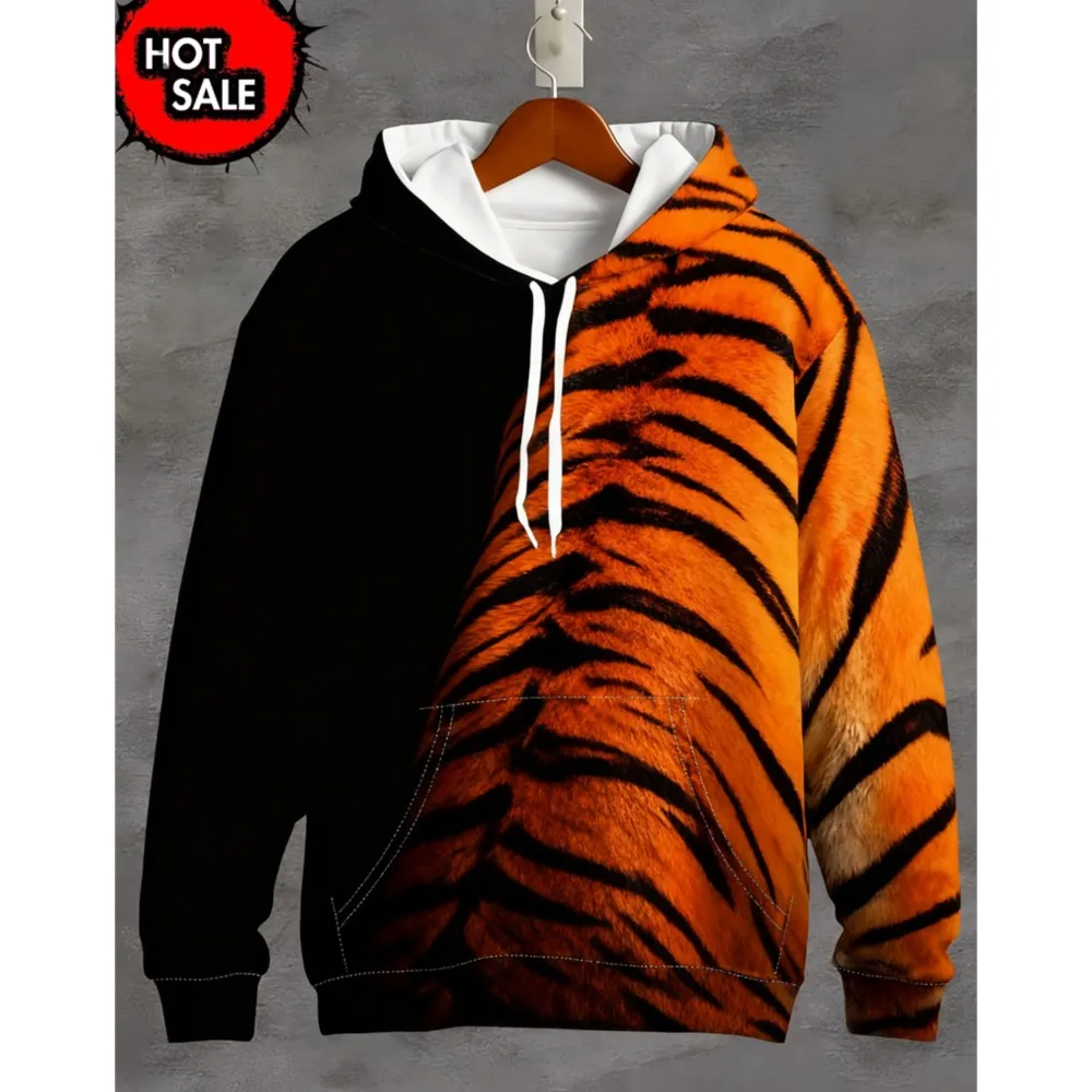 2026 Mode Tier Hoodies Für Mann Tiger 3D Druck Herbst Sweatshirt Hoodie Straße Casual Sweatshirt Y2K Übergroße Unisex Kleidung