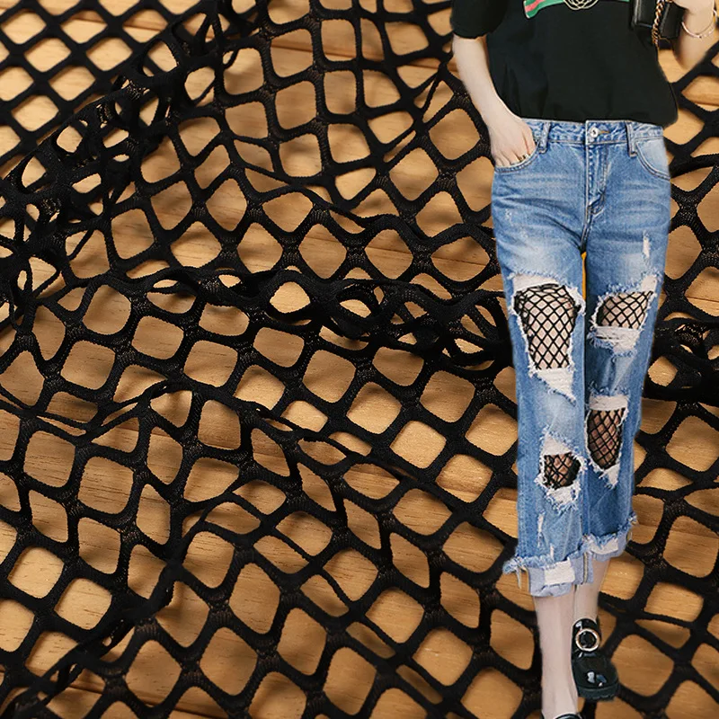 Mesh Fabric Large Diamond Mesh cloth Fishnet Fabric for DIY Clothes Pants Shoulders Home Decoration telas grandes