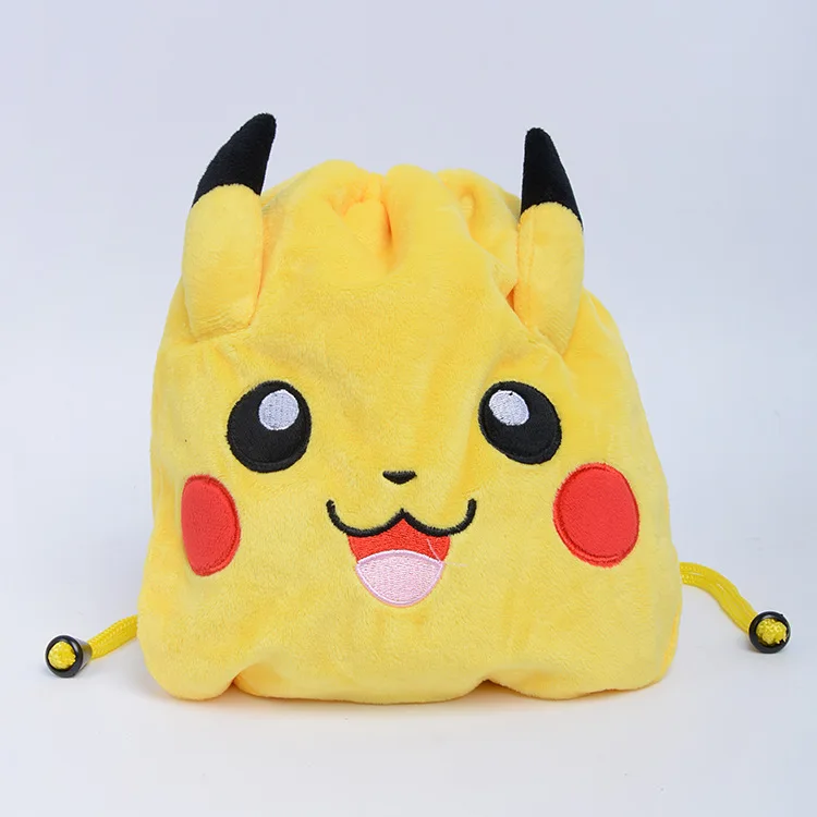 20x22cm Pokemon Pikachu Drawstring Anime Bag Cute Portable Storage Cosmetic Bag Coin Purse Children Birthday Gifts - view 3