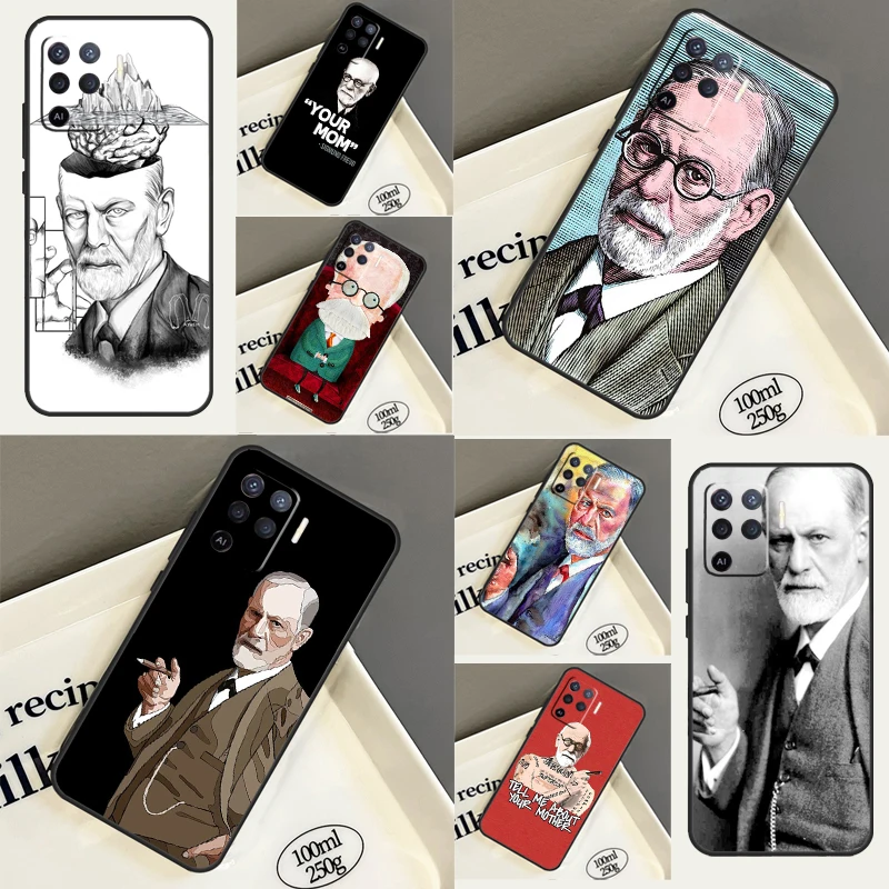 Sigmund Freud Case For OPPO A53 A53S A31 A5 A9 A15 A16 A17 A57 A77 A52 A72 A93 A54 A74 A94 A76 A96 Cover