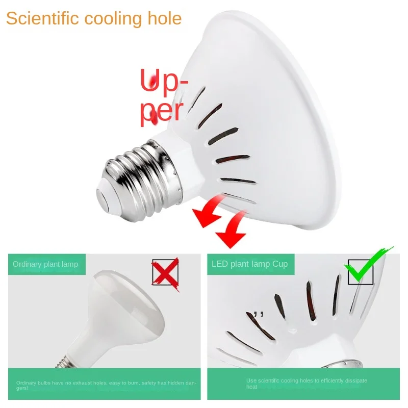 Luz LED de crecimiento hidropónico, bombilla Led de espectro completo de 220V, lámpara UV, plántulas de flores y plantas, alta calidad, E27