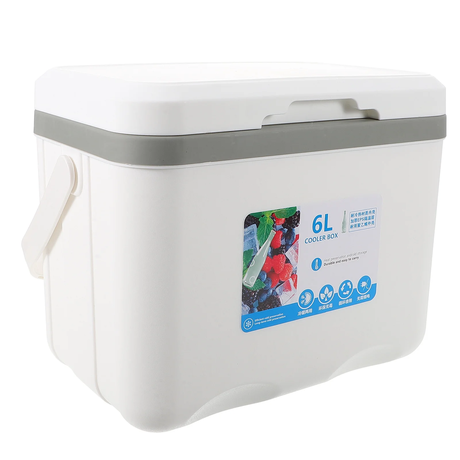 سلة تبريد خارجية للمركبات صندوق الغداء برودة سعة كبيرة معدات التخييم حاوية حرارية مقبض محمول صندوق طعام للنزهة