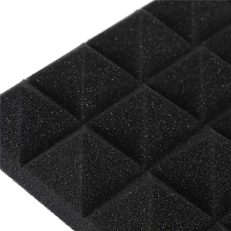 AEF6-36X Charcoal Acoustic Foam Tiles Soundproofing Foam Panels Studio Sound Padding 2 X 10 X 10 Inch(Black+Blue) view 4