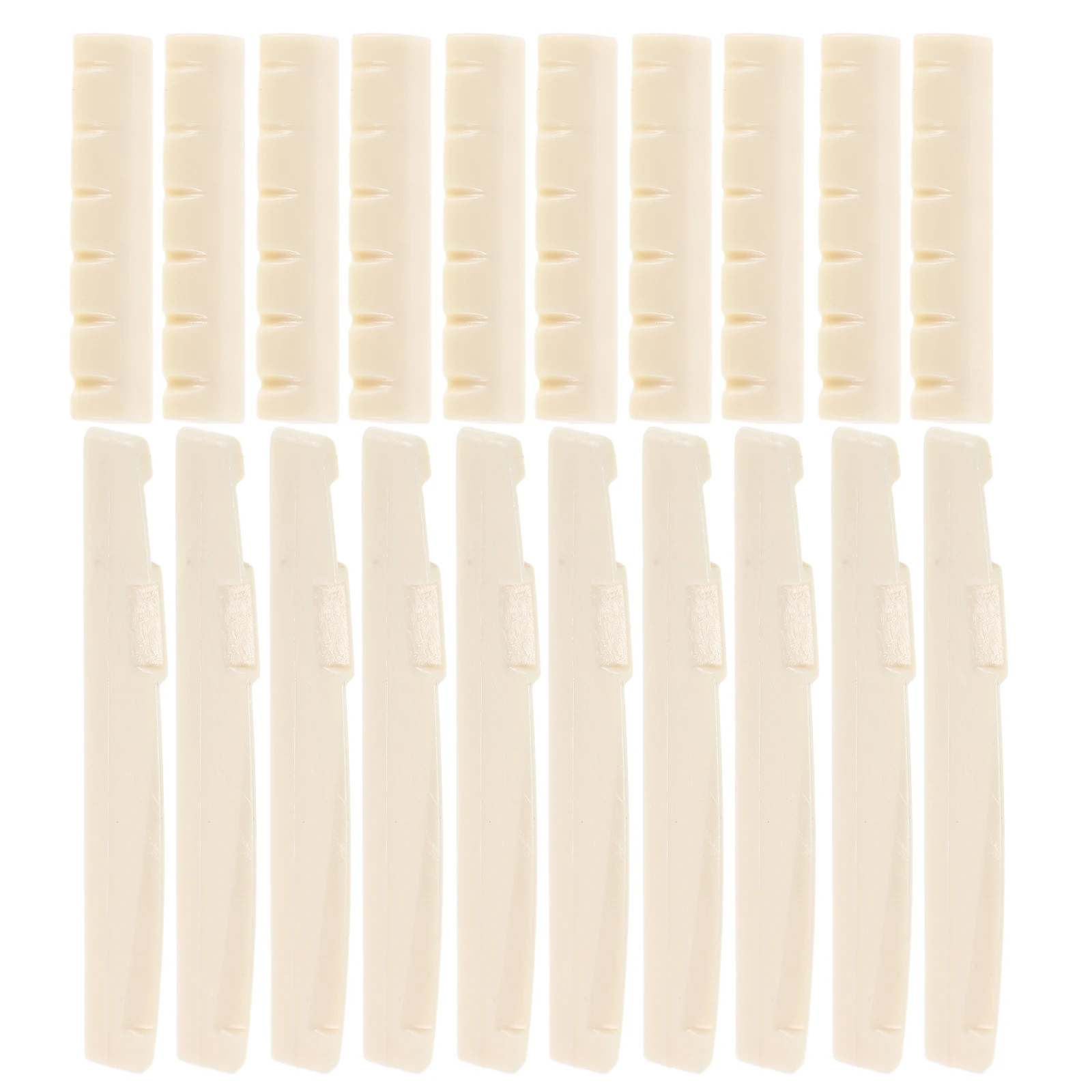 

Acoustic Guitar Nut Saddle Set 6 String Replacement Plastic Bridge Saddle For Folk Instrument Repair Diy Maintenance