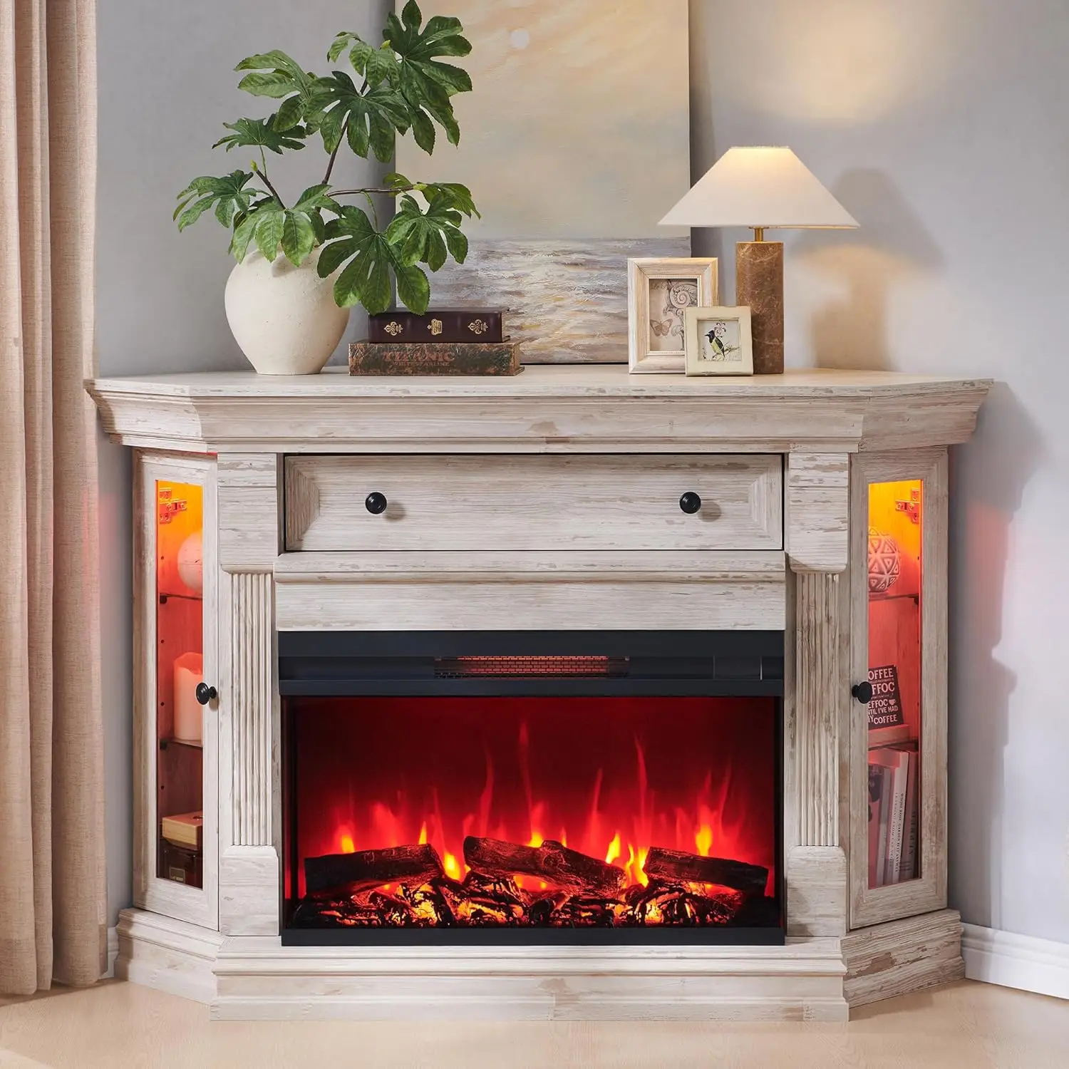 Corner Fireplace Tv… - image
