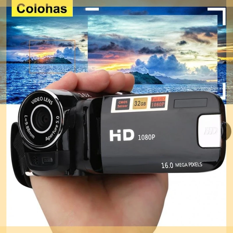 Video Camcorder 720P Full HD 16MP DV Camcorder Digital Video Camera 270 Degree Rotation Screen 16X Night Shoot Zoom