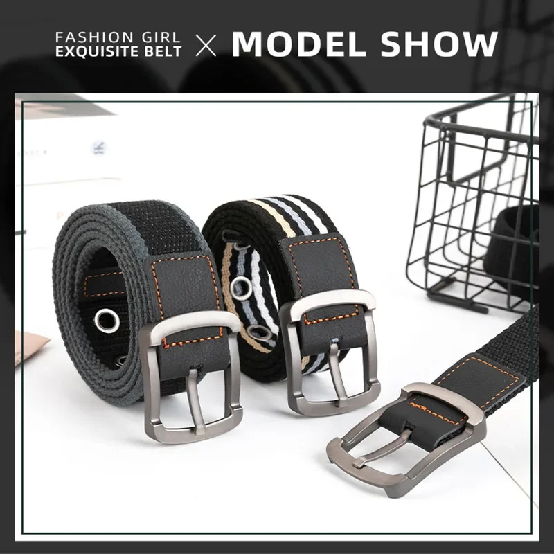 Canvas Belt Outdoor Tactical Belt Unisex High Quality Canvas Belts for Jeans Male Luxury Casual Straps Ceintures image 4