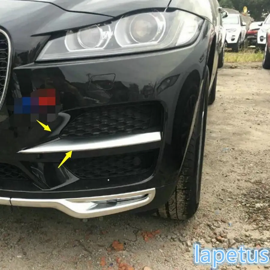 Front Head Grille Racing Grill Air Scoop Fog Lamps Lights Panel Cover Trim For Jaguar F-Pace 2017 - 2023 Exterior Accessories