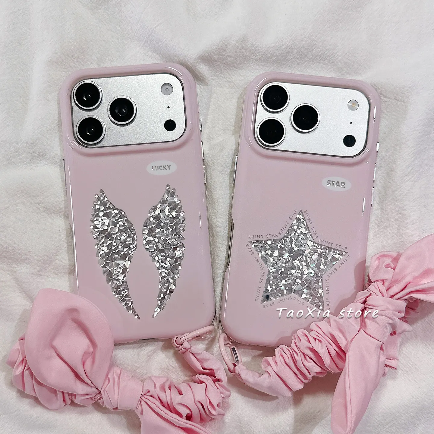 Korean Ins Pink Angel Wings St - Phone Cases Korean recension och pris