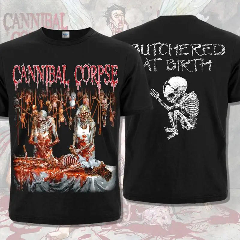 Cannibal Corpse Black T Shirt Butchered at Birth 1991 Brutal Death Metal