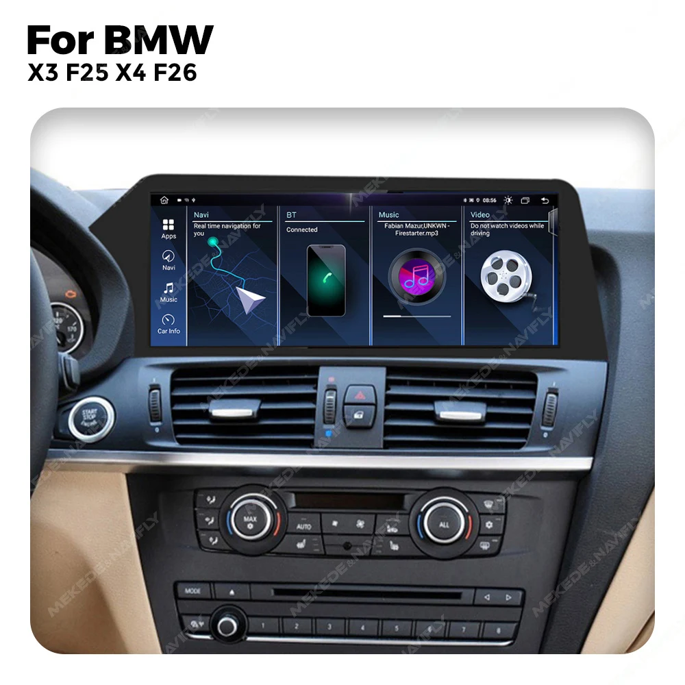 Blade Screen Car radio For BMW X4 F26 X3 F25 CIC NBT EVO Android All in one Multimedia Player Navigation GPS 8Core WIFI Carplay