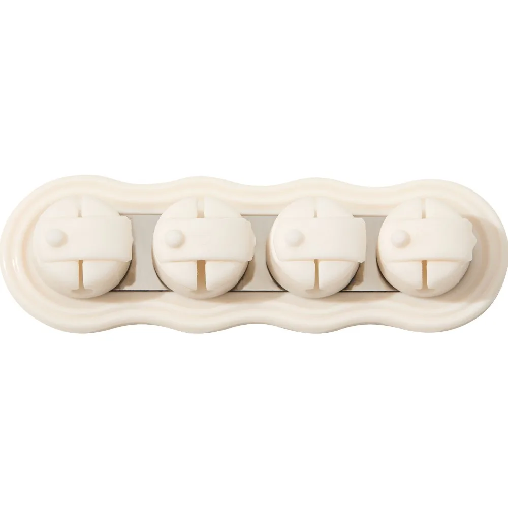 Self-Adhesive Multi Cord Holder Reserved Wire Slots Built-in Magnet Wire Management Clips Solid Smooth Plastic Slim Lightweight