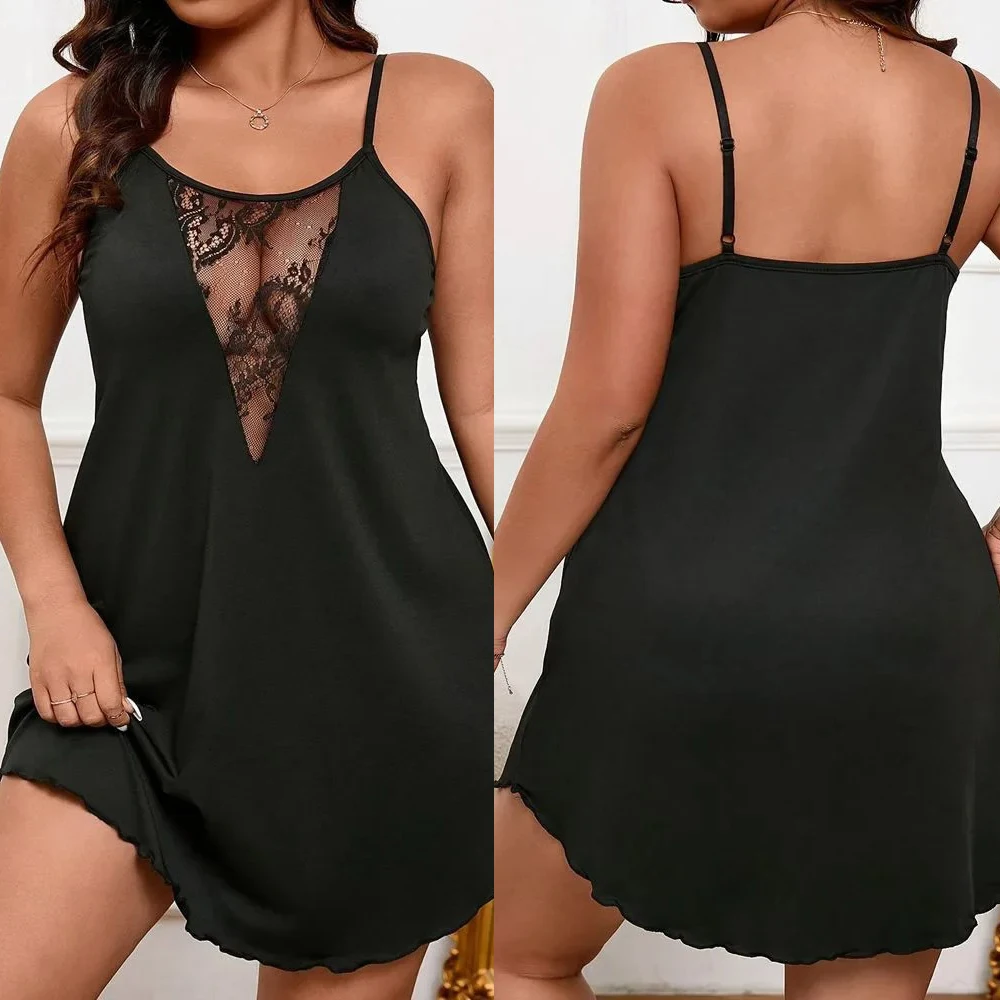 

Женская одежда для сна, платье на бретелях, новая летняя повседневная ночная рубашка больших размеров, домашняя одежда, удобная одежда больших размеров