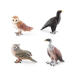 Simulation Birds Figurines Garden Decor Mini Owl Monkey Face Eagle Vulture Miniatures DIY Photograph Props