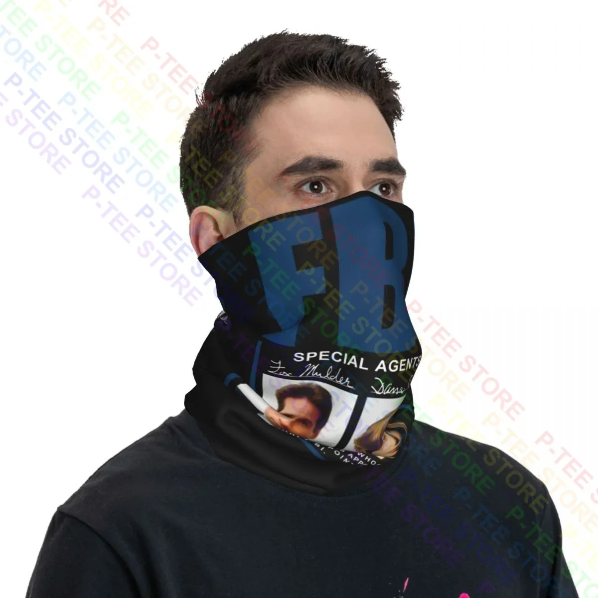 The X Files agenti speciali Fbi con licenza Tv Show Alien Neck ghetta Bandana sciarpa maschera per il viso sport