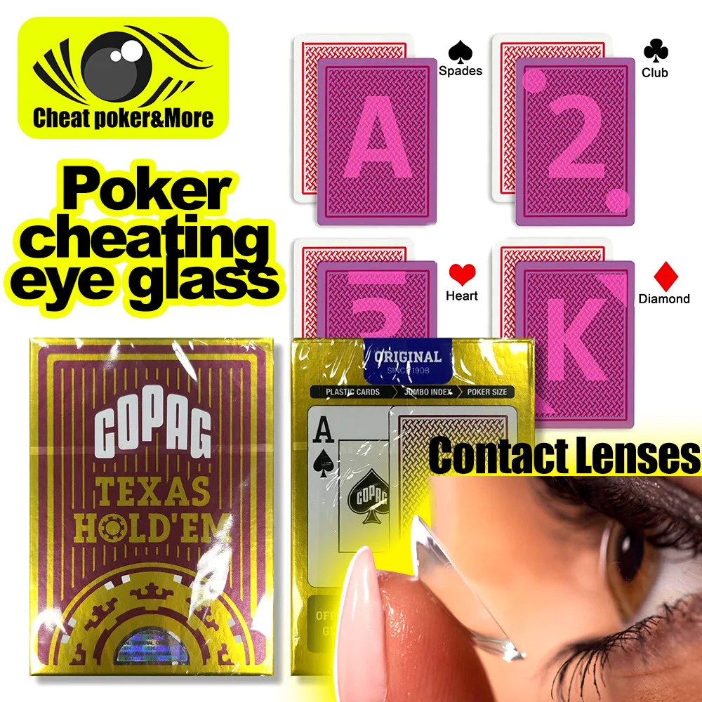 

poker cheating card scanner Infrared Marked Cards for UV Reader Plastic Magic Show Deck Copag Texas Anti Cheating Poker