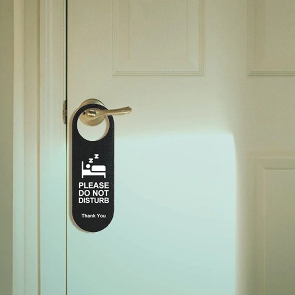 

2Pcs DoNotDisturbSign AcrylicMaterial DoubleSideDoorHanger BlackWhite HotelHomeOffice PrivacyIndicator Maintenance