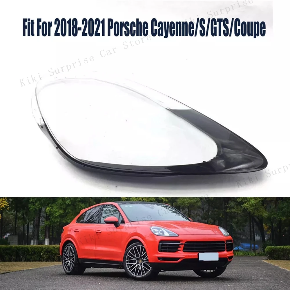

For Porsche Cayenne S GTS Coupe 2018 2019 2020 2021 Car Headlight Glass Shell Lamp Shade Transparent Lens Cover Replacement