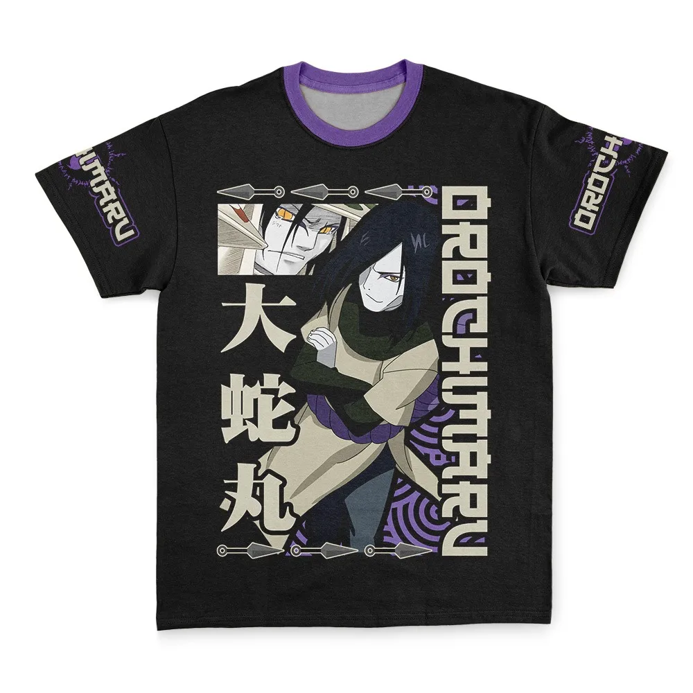 Naruto Orochimaru Shippuden Vintage Anime Retro T-Shirt Family Summer Adult Kids Casual T-Shirt Breathable Quick Dry Streetwear