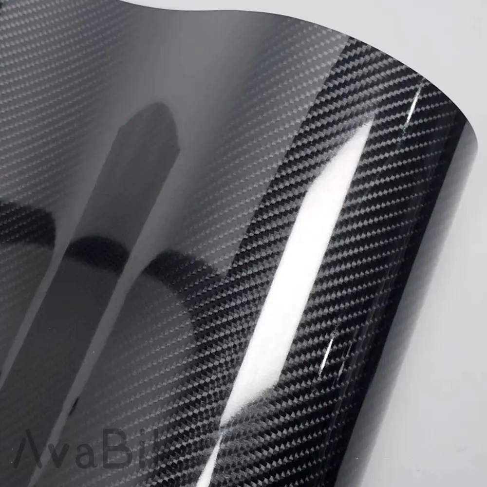 

6D Gloss Black Carbon Fiber Vinyl Wrap Film PVC Car Wrapping Foil Skin Car Body Sticker Cover Motorcycle With Air Release