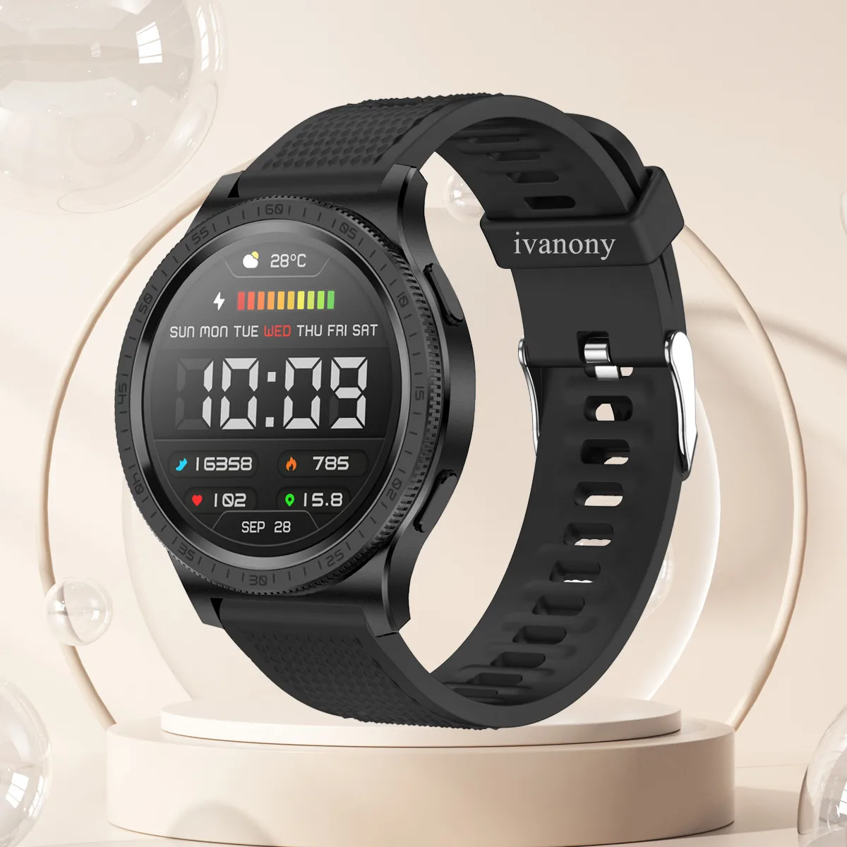 

Smart Watch for Men Bluetooth Callling AI Voice Assistant Movement Track 1.43inch Amoled Screen Multifunction Sports Smartwatch