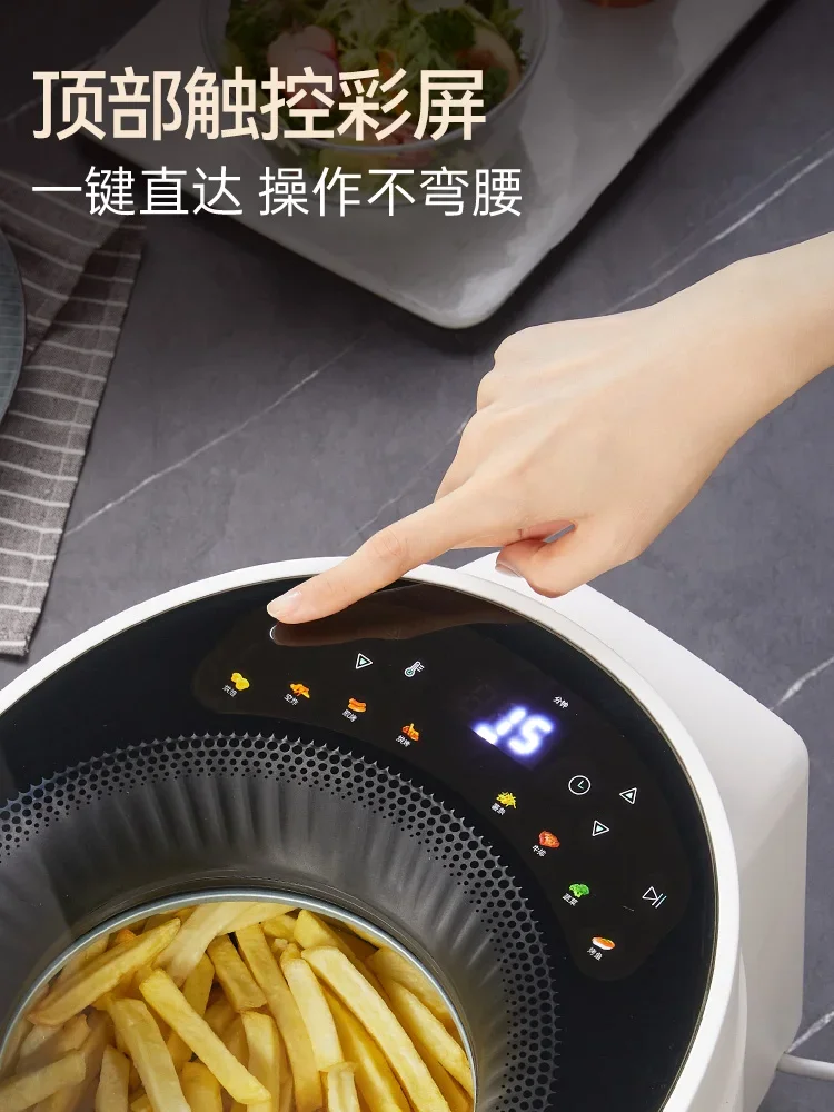 مقلاة هوائية منزلية جديدة بصرية ذات سعة كبيرة ماكينة طهي بالفرن 360 درجة °   خبز دائري غير لاصق سهل التنظيف موديل جديد