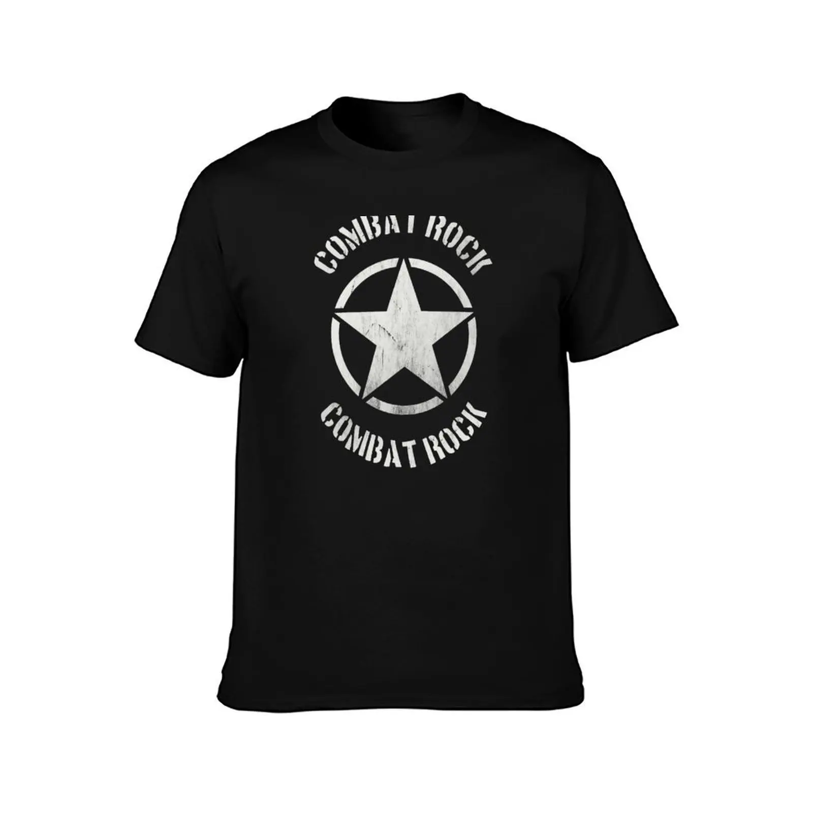 COMBAT ROCK T-Shirt, Summer Casual Cotton Tee, Oversized Streetwear Tops, Vintage Graphic Print, Loose Fit Short Sleeve