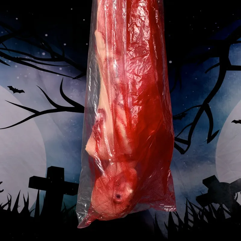 Halloween Latex Fake Corpse Prop Realistic Blood Bag Body Simulation for Haunted House Secret Room Horror Party Decoration
