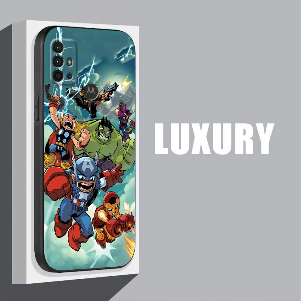 Case for Motorola Moto G51 5G G50 4G G22 G9 Play G53 G73 G60S G31 G30 G52 G60 G71 G72 G32 Marvel cartoon The Avengers Cover image 3