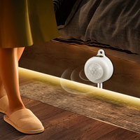 Wireless PIR Motion Sensor COB LED Strip Light Tape Smart Auto ON/OFF Stairs Wardrobe Closet Under Bed Cabinet Night Lamp Decor
