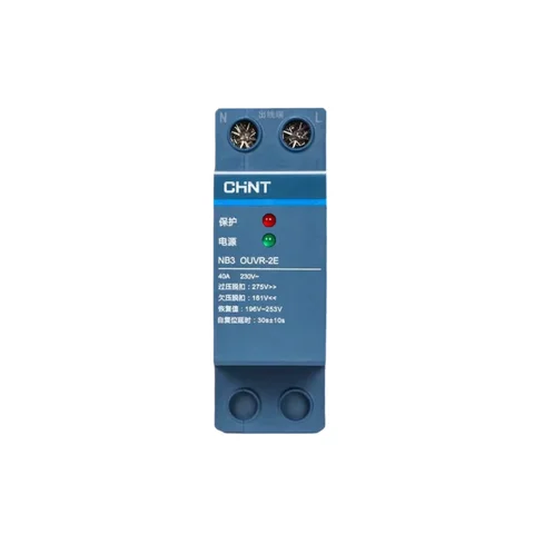 CHINT Self-resetting Over-voltage and Under-voltage Protector NB3OUVR-2E 1P+N Bottom in and Top out Circuit Breaker Air Switch