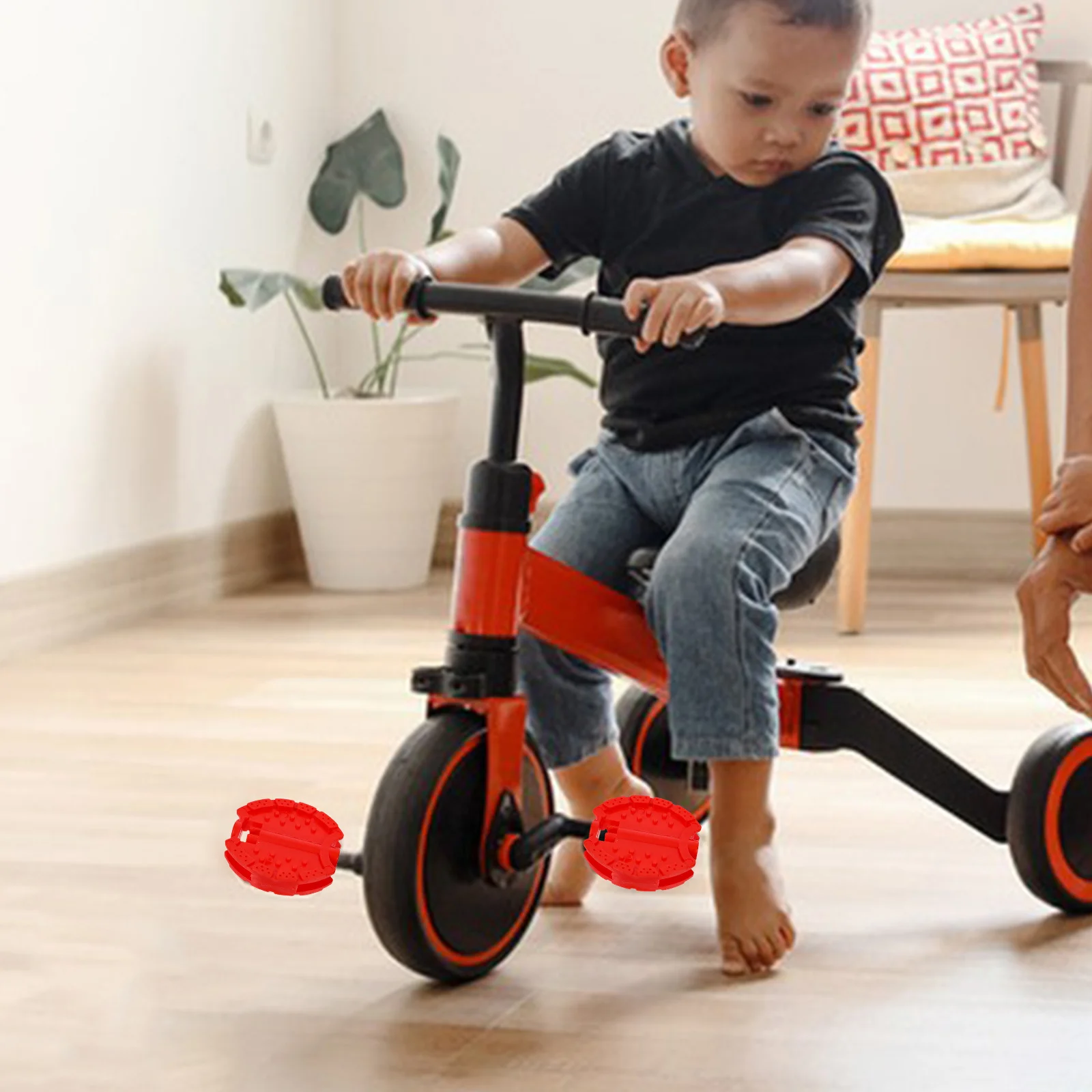 2Pairs Bike Pedals Replacement Wide Surface Lightweight Durable Cycling Pedals for Road and Mountain Bikes Outdoor Riding