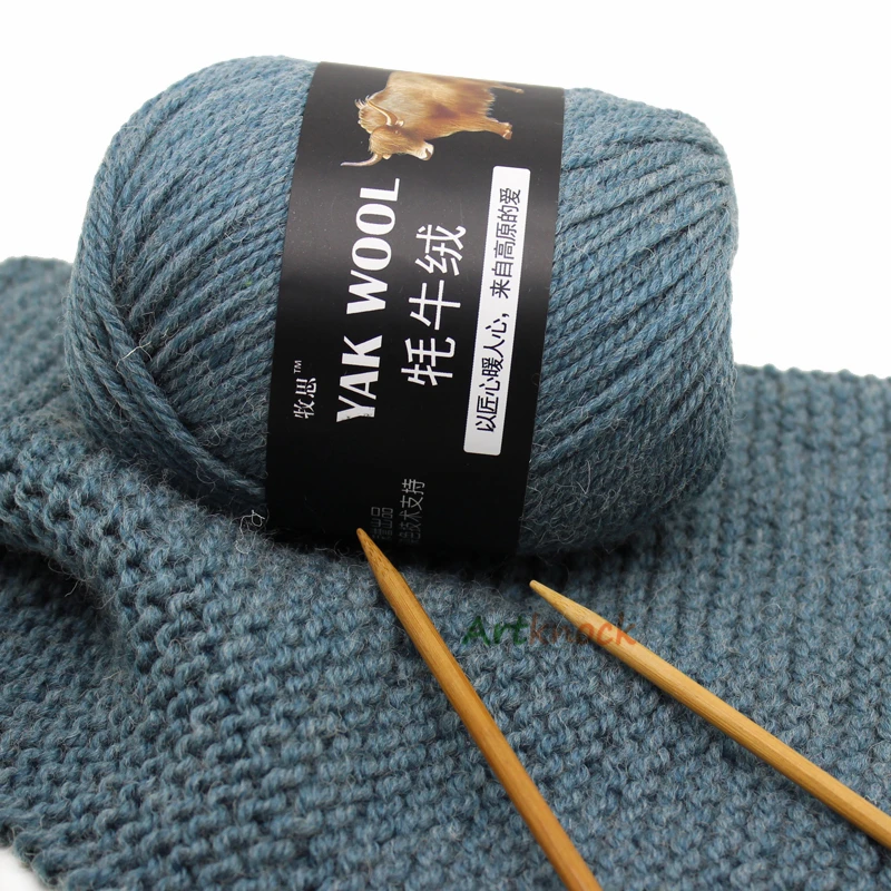 1pc 100g Wool Yak Yarn Crochet Yarn for Knitting Needle 4.5mm Hand Knitting Yarn 3 PLY Fine Woolen Dyed Yarn