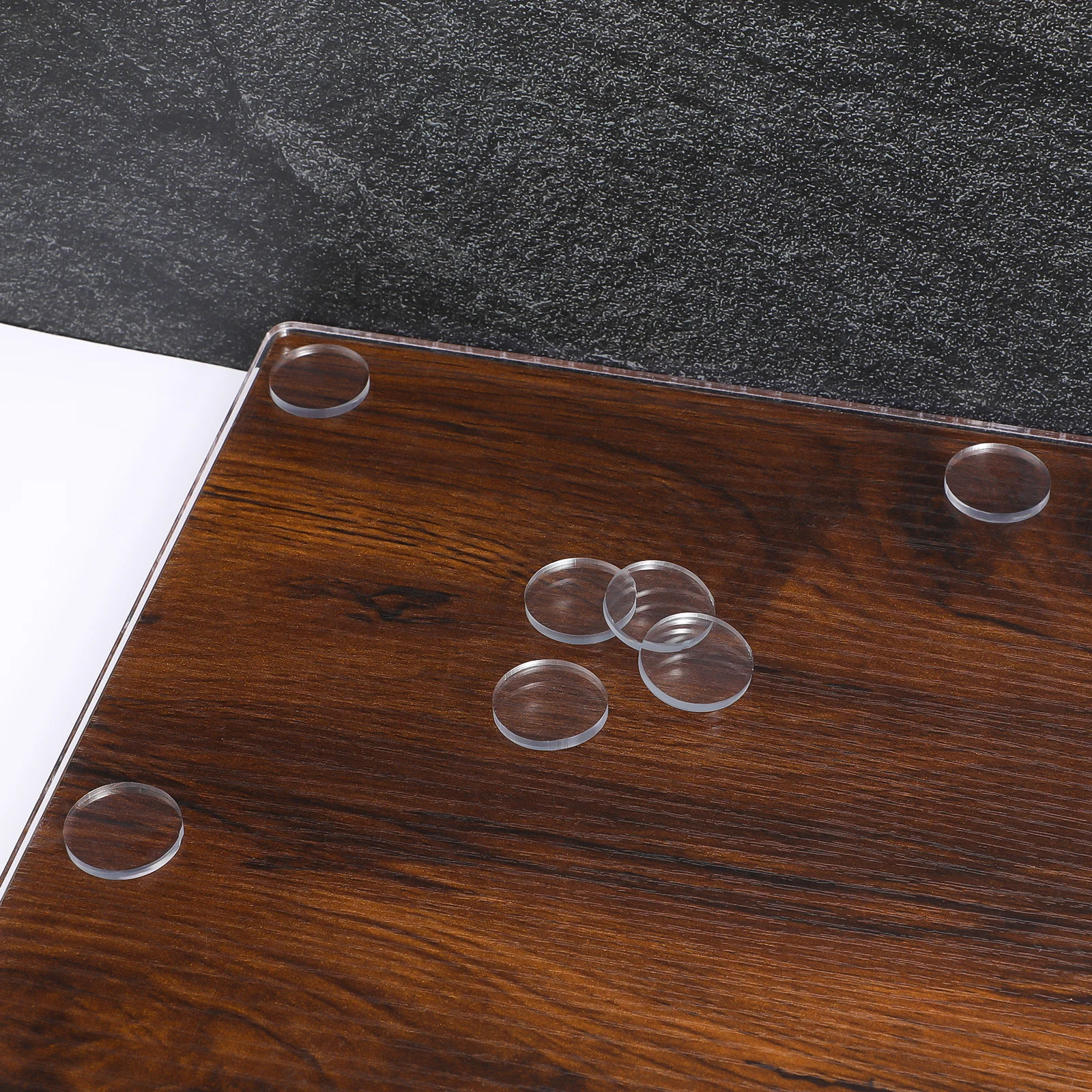 

10pcs Suction Cup Gasket 25mm x 3 Transparent Red Wood Furniture Tempered Glass Soft Gel Damper Pad Anti Spacer Bumper