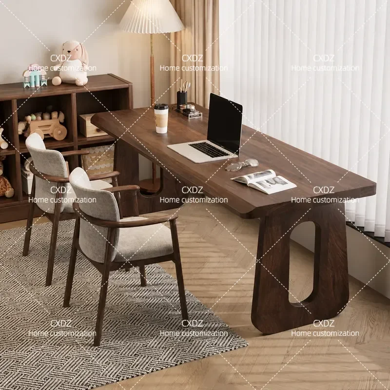 South American Walnut Dining Table Solid Wood Wall Desk Home Office Computer Study Writing Calligraphy Workbench