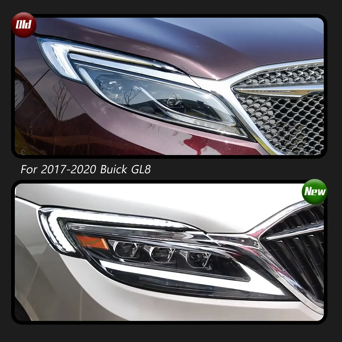 

Car For Buick GL8 LED Headlight 2017-2020 Modified to New DRL Dynamic Turn Signal LED Headlight Auto Accessories