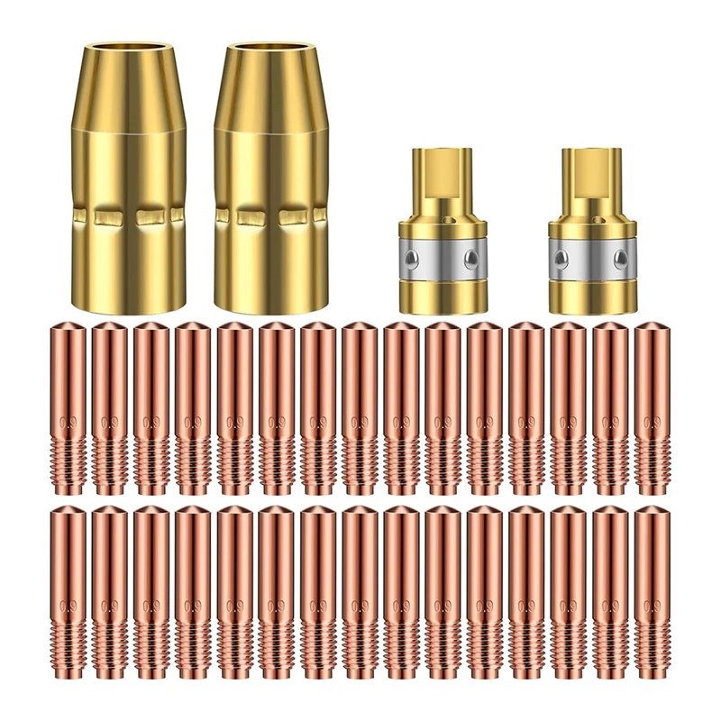 

HOT! 34Pc For MIG Welding Gun Accessory Kit,0.03In Contact Tip Airless Nozzle Diffuser Compatible With H-9/10 Welding Machine