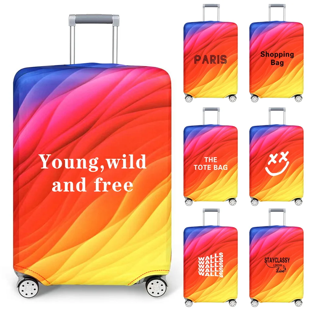 Luggage Covers 18-32inch Protector Travel Luggage Suitcase Protective Cover Stretch Dust Covers Print Walls Series