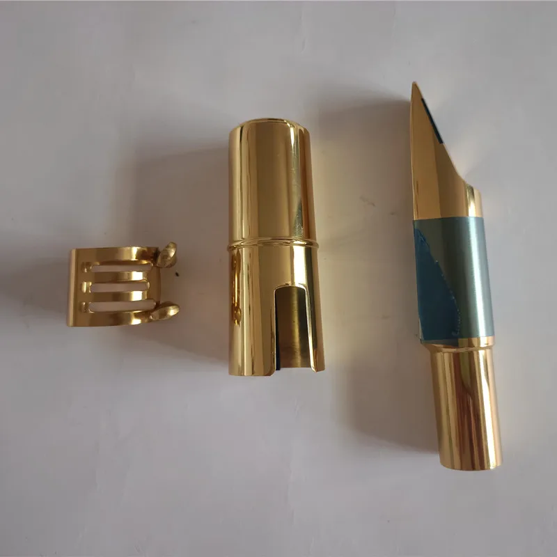 Gold-plated brass E Flat Baritone Saxophone mouthpiece 5-9