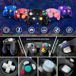 Controller Gamecube/Wii NGC Classic Wired Remote Gamepad controllo delle vibrazioni Console per videogiochi retrò Joypad Joystick accessori