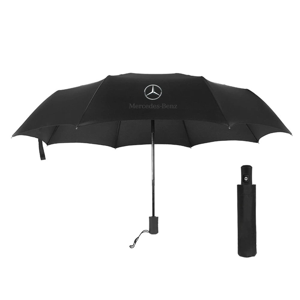 1pcs Car Logo Umbrella Rain Wind Resistant Rainproof Snow blocking Outdoor Portable Parasol For Mercedes Benz AMG A CLA GLB W168 - view 5