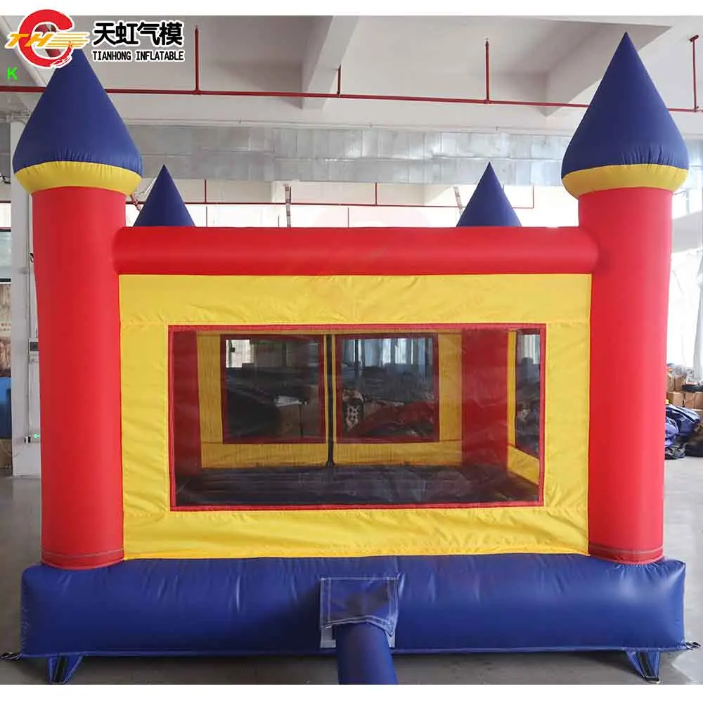 Château gonflable gonflable d'air de fête de carnaval Durable de maison de videur de noël de 4x3m d'expédition rapide de porte avec le ventilateur