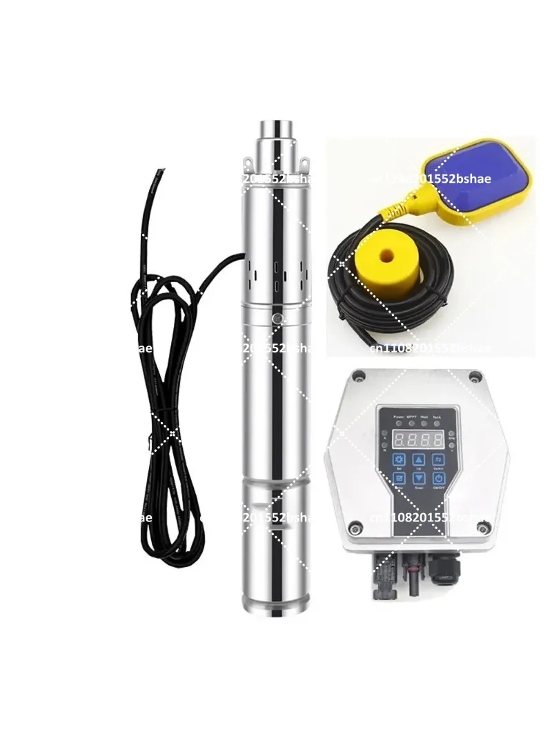 Solar Deep Well Pump 350W-1300W for Well Water Conveyance with Controller and Floating Ball Set