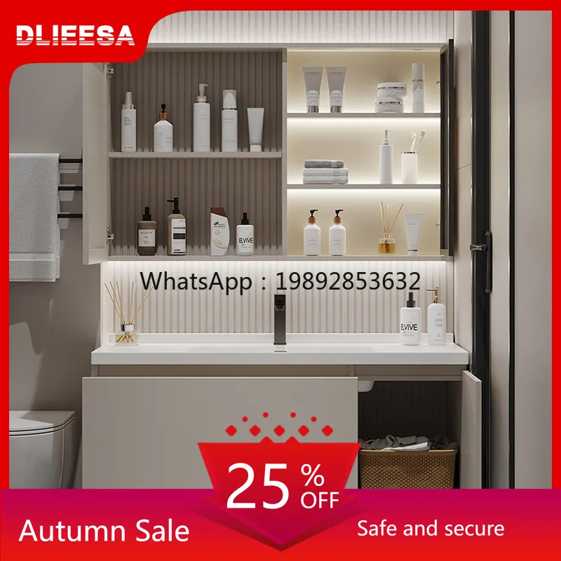 

LYY Bathroom Set Smart Washroom Sink Basin Wall-Mounted Mirror Cabinet Set Smart Mirror Cabinet